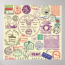 Recherche de timbre vintage posters Illustration