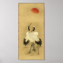 Recherche de grues japonaises posters Soleil rouge