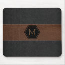 Recherche de cuir noir tapis souris Monogramme
