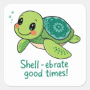 Recherche de tortues bleues autocollants Vert