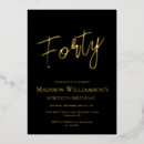 Recherche de 40 ans anniversaire invitations Typographie