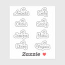 Recherche de coeur blanc autocollants Nom