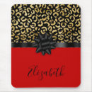 Recherche de léopard rouge tapis souris Moderne