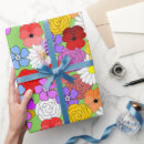Recherche de fleuri papier cadeau Rouge