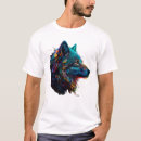 Recherche de graphique loup tshirts Chemise