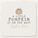 Recherche de citrouille dessous de verres Baby shower