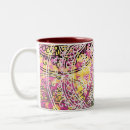 Recherche de mandala floral tasses Coloré