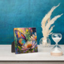 Recherche de fleurs colorées plaques Papillon