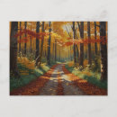 Recherche de racines cartes postales Arbres d'automne et maison