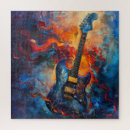 Recherche de guitare électrique puzzles Coloré