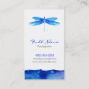 Recherche de libellule bleue cartes visite Affaires