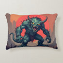 Recherche de monstres mignons coussins Vert