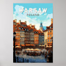 Recherche de varsovie posters Voyage vintage rétro