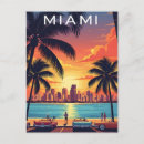 Recherche de coucher du soleil de miami cartes postales Palmiers