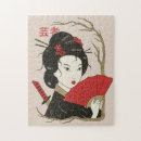 Recherche de geisha japonais puzzles Kimono