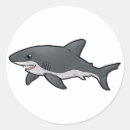 Recherche de grand requin blanc autocollants Poissons