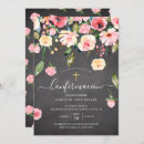 Recherche de rose et noir baptême invitations Aquarelle