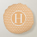 Recherche de point de polka orange Initiales