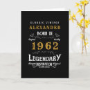 Recherche de 1962 anniversaire cartes 60