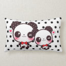 Recherche de panda kawaii coussins Noir et blanc
