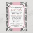 Recherche de damask baby shower invitations Noir