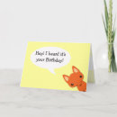 Recherche de renard kawaii vœux cartes Animal