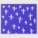 Recherche de croix blanche papier cadeau Bleu