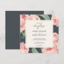Recherche de rose et noir mariage invitations Vintage