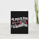 Recherche de humour de badminton vœux cartes Sports