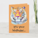 Recherche de tigre anniversaire cartes Coloré