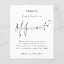 Recherche de officiant invitations Noir et blanc