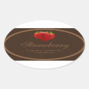 Recherche de fraise ovales autocollants Rétro