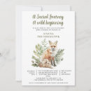 Recherche de petit renard invitations Aquarelle