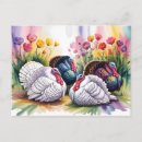 Recherche de dindes cartes postales Aquarelle