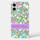 Recherche de géométrique abstrait iphone coques Rose