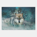 Recherche de loups papier cadeau Bleu
