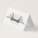 Recherche de monogramme floral cartes visite Vintage