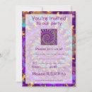 Recherche de hippie psychédélique invitations Violet