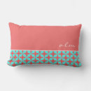 Recherche de corail turquoise coussins Tendance