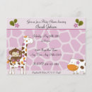 Recherche de copie de girafe invitations Bébé