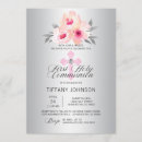 Recherche de première de croix rose petite communion invitations Florale