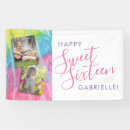 Recherche de sweet 16 banderoles Rose