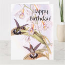 Recherche de orchidées avec le colibri vœux cartes Fleurs