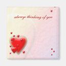 Recherche de coeur heureux magnets Rouge
