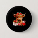 Recherche de vache à noël badges Vache des highlands