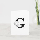 Recherche de monogramme g cartes postales Blanc
