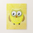 Recherche de dessin de hibou puzzles Mignon