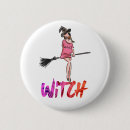 Recherche de décoration de halloween badges Sorcière
