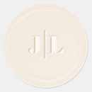 Recherche de blanc crème autocollants Monogramme