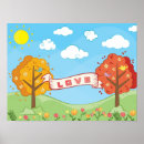 Recherche de oiseaux et fleurs posters Pour enfants
